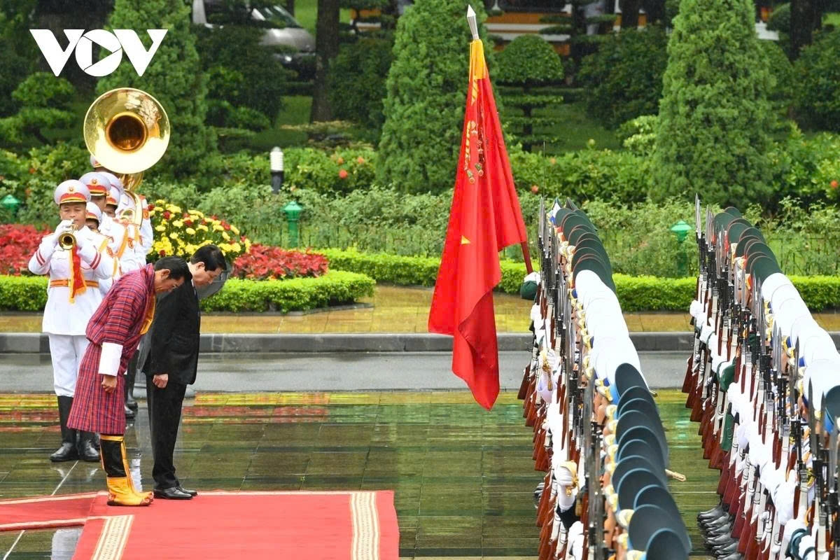 welcome ceremony for bhutanese king and queen on state visit to vietnam picture 3