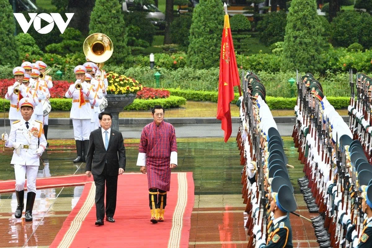 welcome ceremony for bhutanese king and queen on state visit to vietnam picture 4