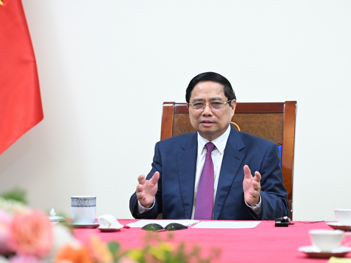thu tuong pham minh chinh dien dam voi thu tuong campuchia hun manet hinh anh 2