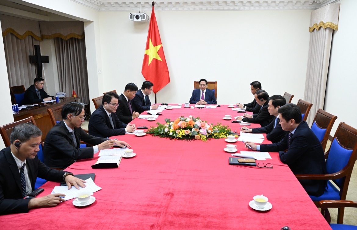 thu tuong pham minh chinh dien dam voi thu tuong campuchia hun manet hinh anh 1