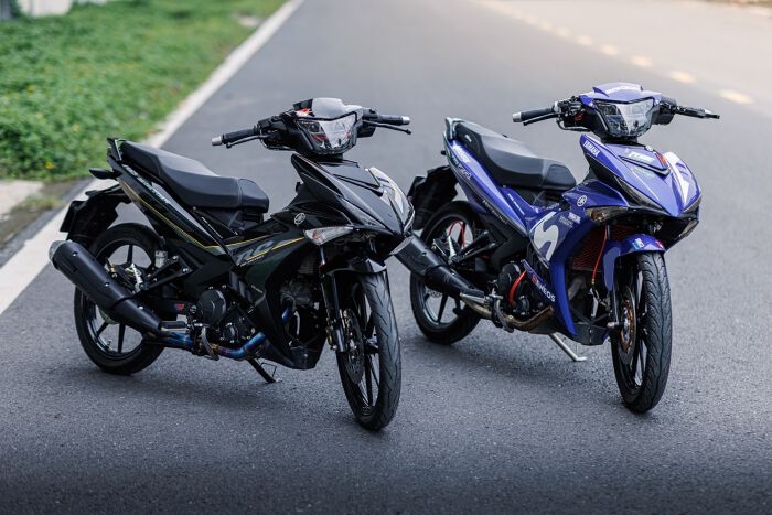 zhi.pat ra mat bo doi den led ex150 sportline va 135lc sportline cho xe exciter hinh anh 1