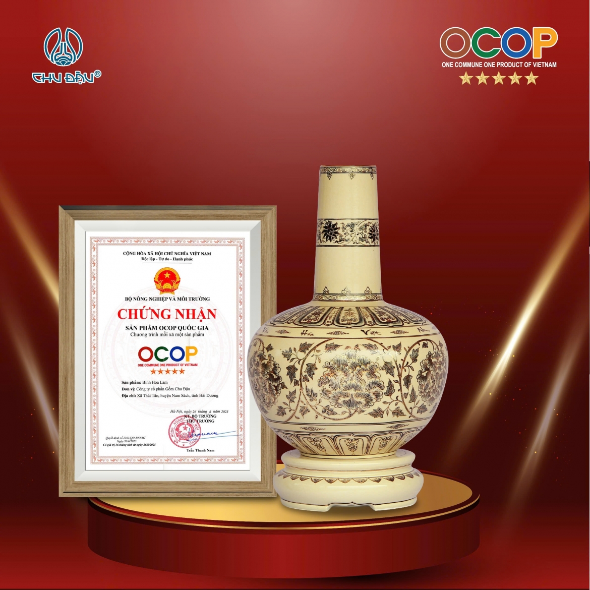 gốm chu Đậu tự hào với 5 sản phẩm đạt chứng nhận ocop 5 sao cấp quốc gia hình ảnh 2 gom chu Dau tu hao voi 5 san pham dat chung nhan ocop 5 sao cap quoc gia hinh anh 2