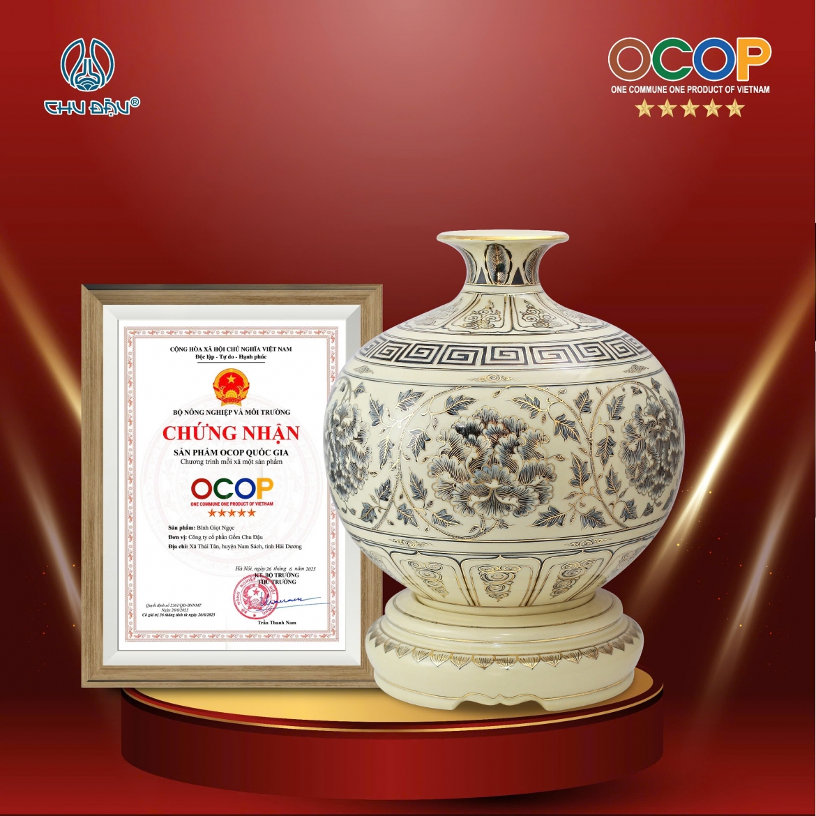 gốm chu Đậu tự hào với 5 sản phẩm đạt chứng nhận ocop 5 sao cấp quốc gia hình ảnh 4 gom chu Dau tu hao voi 5 san pham dat chung nhan ocop 5 sao cap quoc gia hinh anh 4