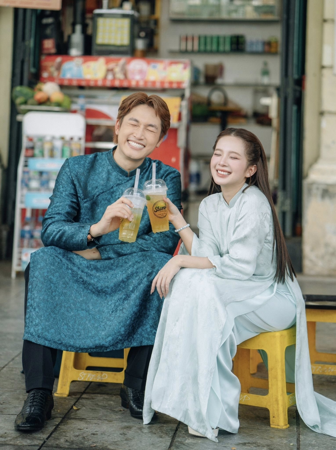 Dinh tu ngoc huyen khoe anh cuoi lang man giua long ha noi hinh anh 6