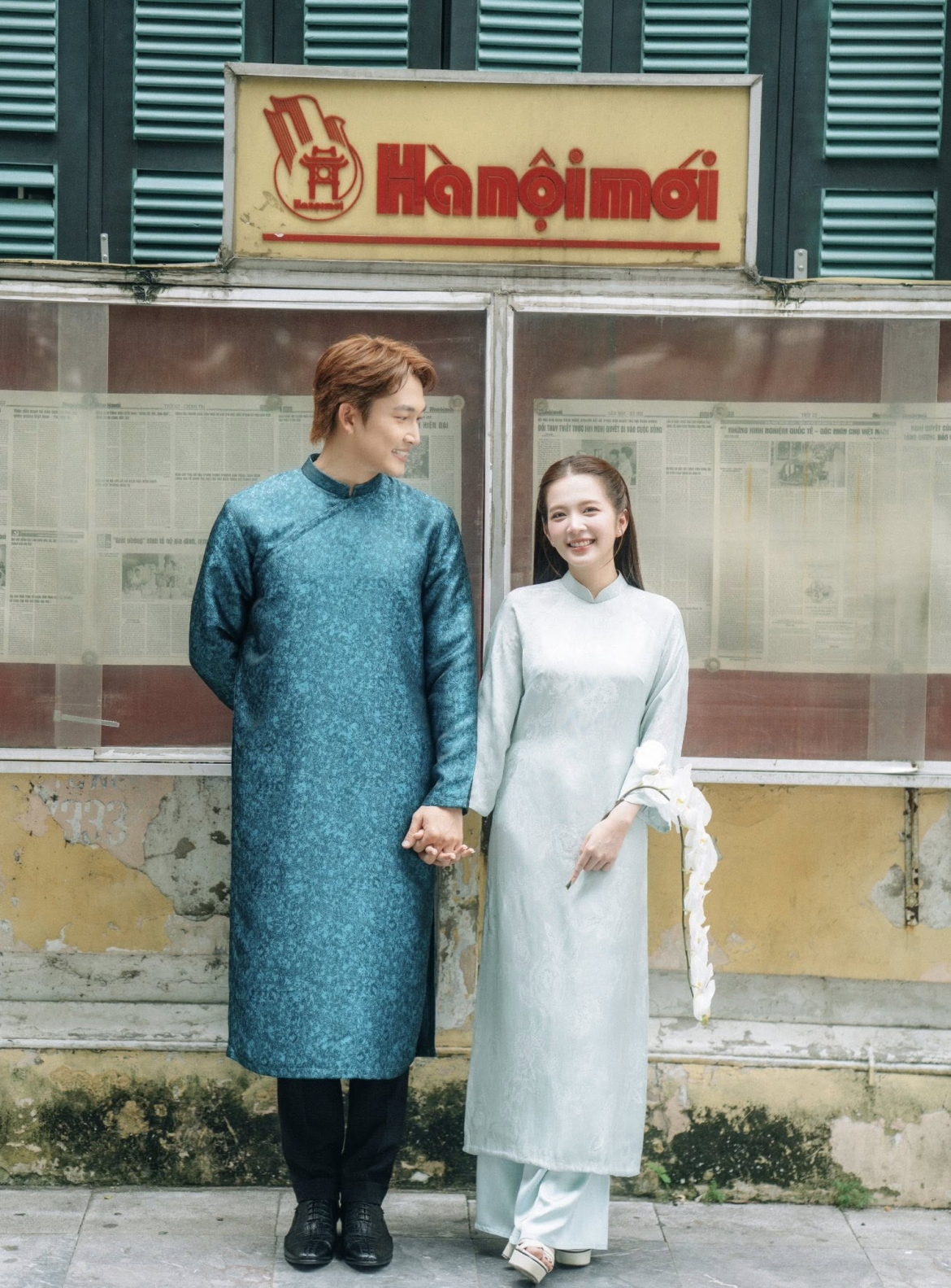 Dinh tu ngoc huyen khoe anh cuoi lang man giua long ha noi hinh anh 13