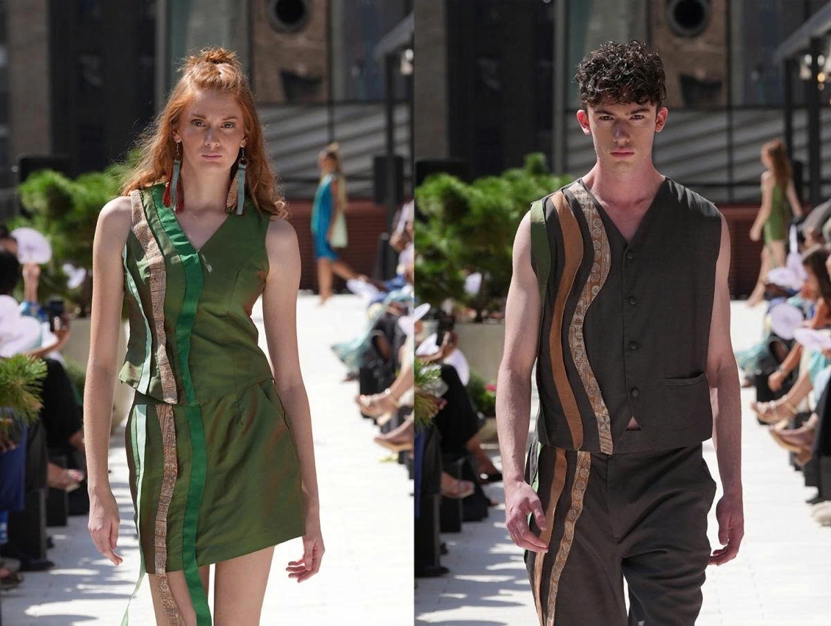 bao loc silk and pa co brocade impress fashion lovers at new york fashion week picture 1