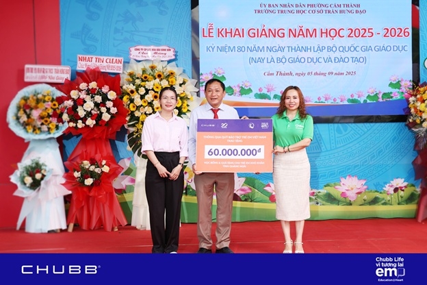 Chubb Life mang thêm niềm vui đến lớp cho trẻ em khó khăn trong mùa tựu trường 2025–2026