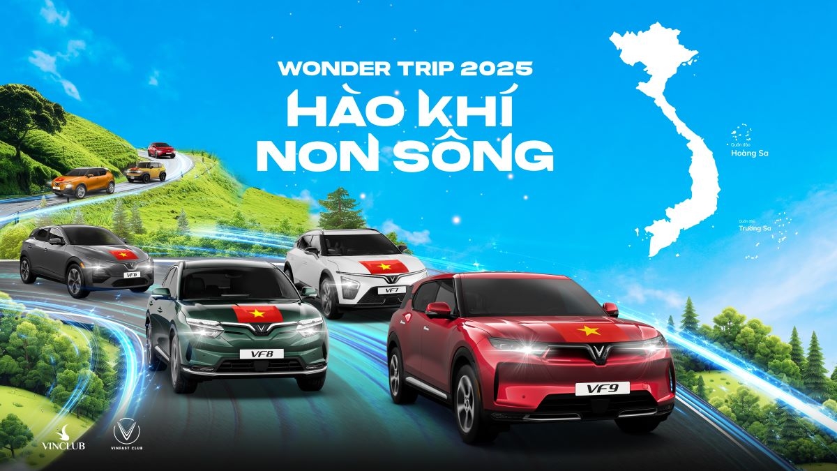 200 xe ô tô VinFast khởi hành xuyên Việt trong hành trình Wonder Trip 2025