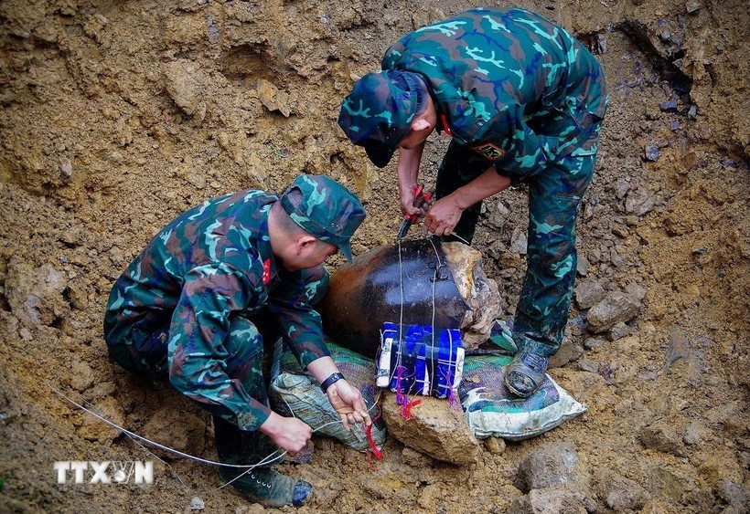 cluster bomb safely detonated in phu tho province picture 1