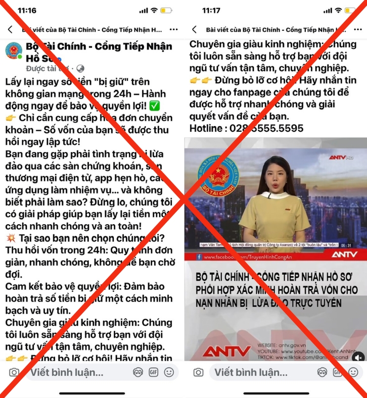 Trang facebook giả mạo Bộ Tài chính, người dân cần cảnh giác. Trang facebook giả mạo Bộ Tài chính, người dân cần cảnh giác.