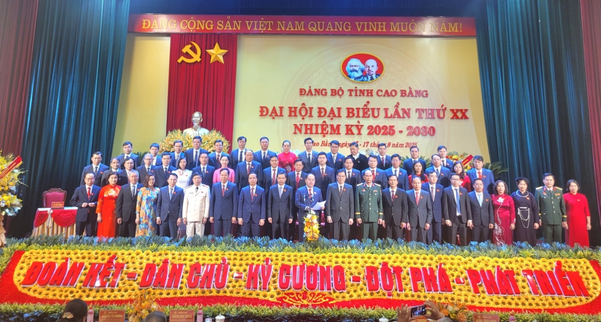 Bế mạc Đại hội Đại biểu Đảng bộ tỉnh Cao Bằng lần thứ XX