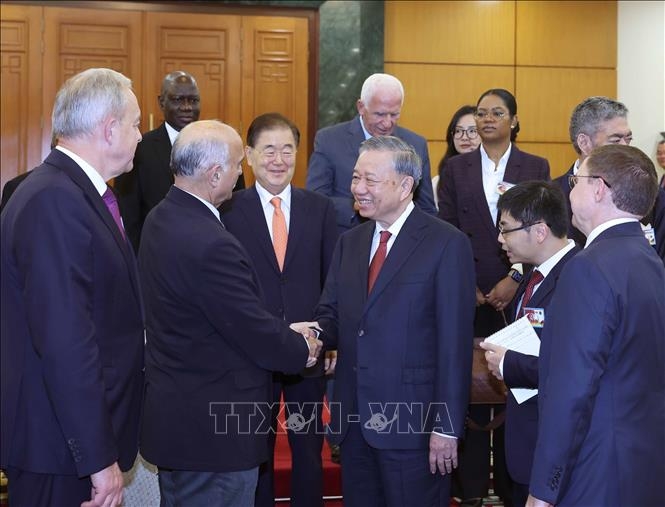 tổng bí thư tô lâm tiếp các trưởng đoàn chính Đảng dự lễ kỉ niệm 80 năm cách mạng tháng 8 hình ảnh 1 tong bi thu to lam tiep cac truong doan chinh Dang du le ki niem 80 nam cach mang thang 8 hinh anh 1