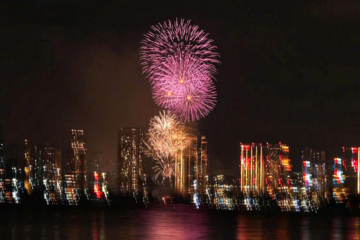 City skies light up with fireworks celebrating Vietnam’s 80th National Day