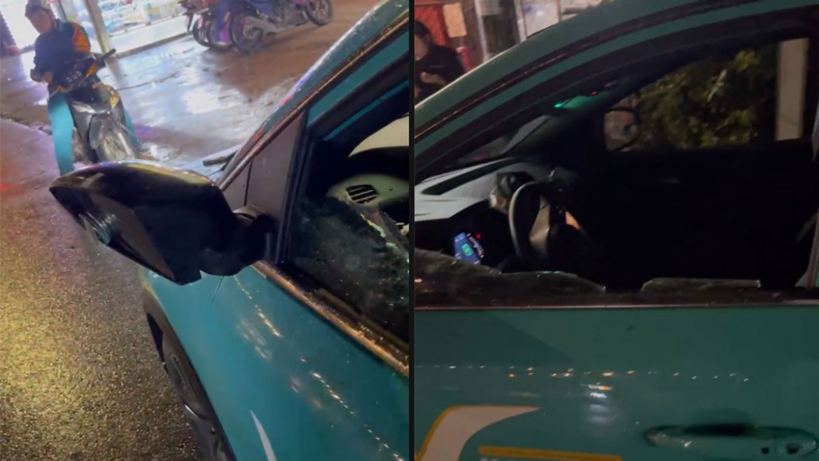 nguoi dan ong dap pha xe taxi, hanh hung tai xe giua duong tai tp.hcm hinh anh 2