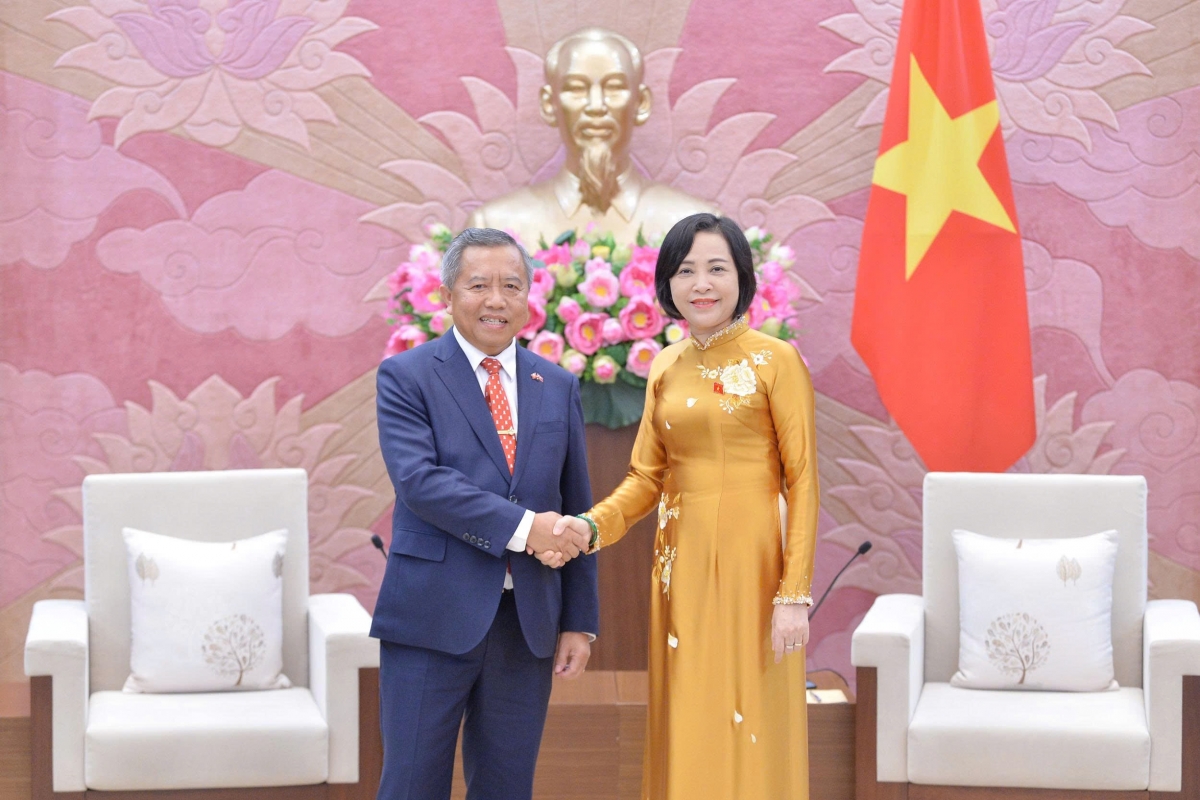 Phó Chủ tịch Quốc hội Nguyễn Thị Thanh tiếp Hội Hữu nghị Lào - Việt Nam
