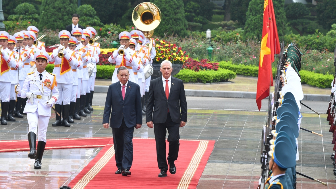 Tổng Bí thư Tô Lâm chủ trì lễ đón Bí thư Thứ nhất, Chủ tịch nước Cuba