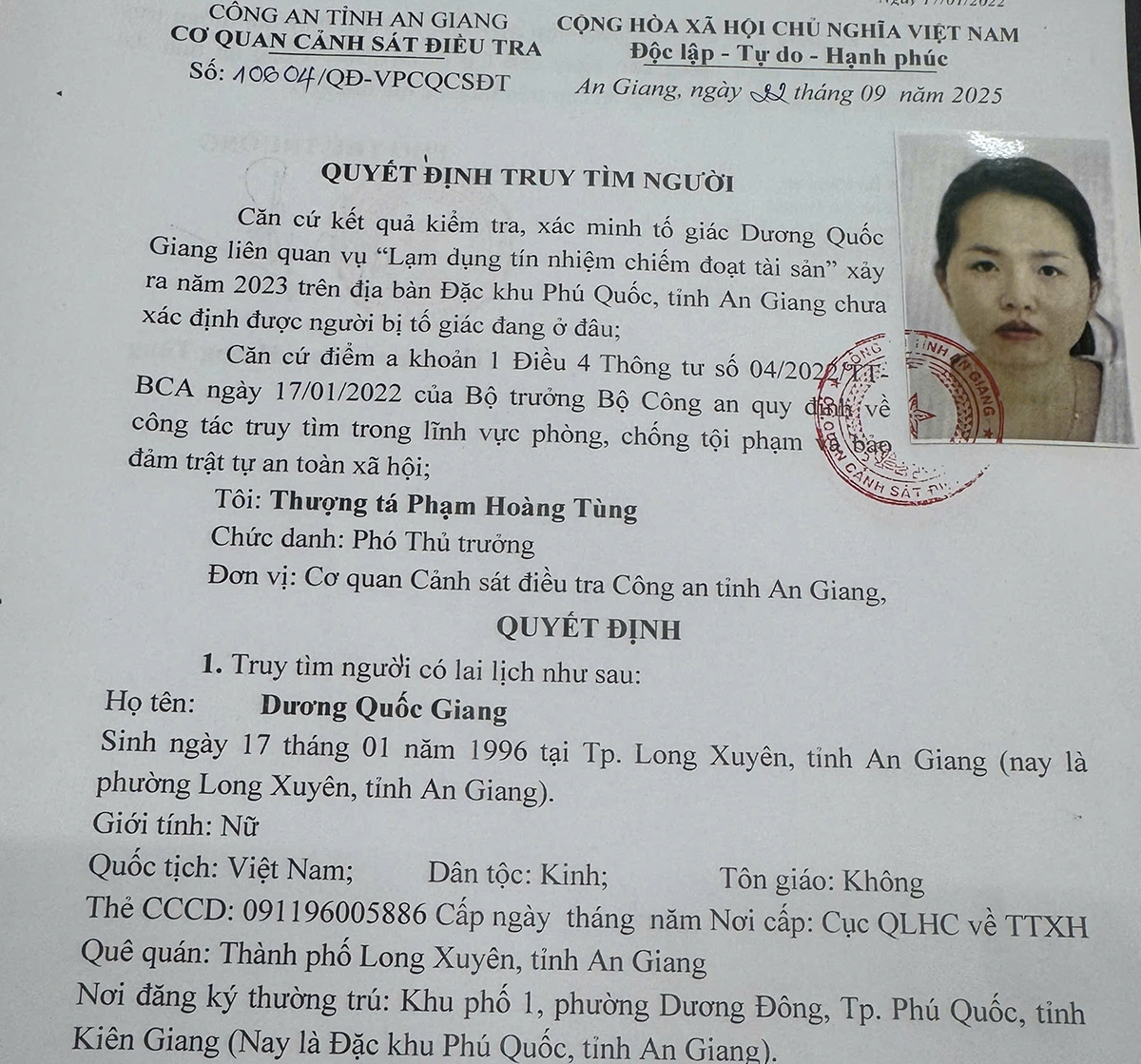 Một chủ hụi bị tố lạm dung tín nhiệm chiếm đoạt khoảng 4 tỷ đồng