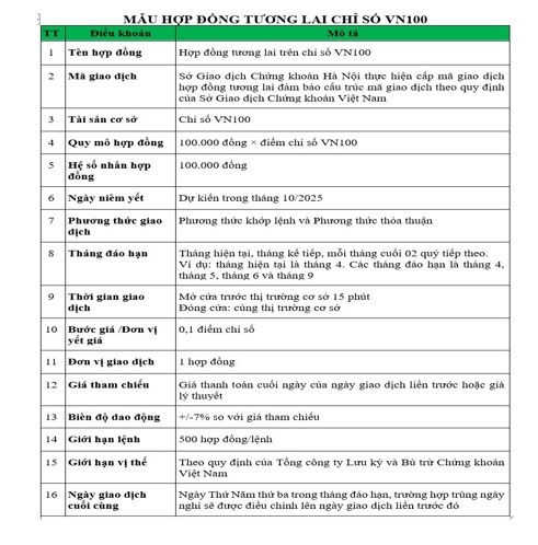 hop dong tuong lai vn100 du kien ra mat vao thang 10 2025 hinh anh 1