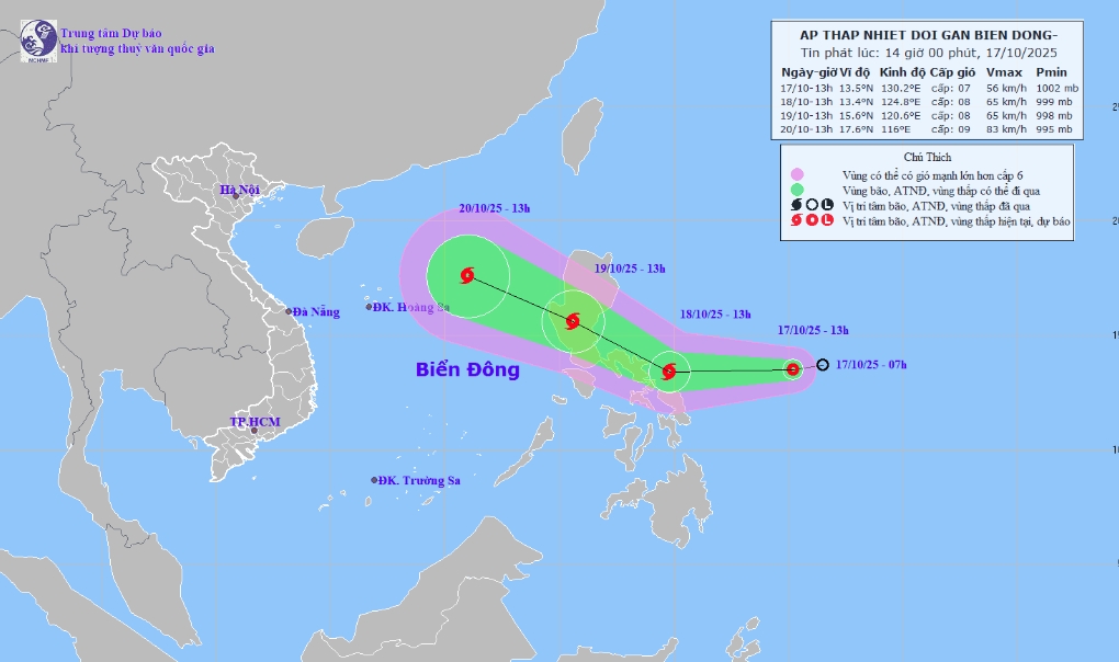 tropical depression near east sea forecast to strengthen into storm picture 1