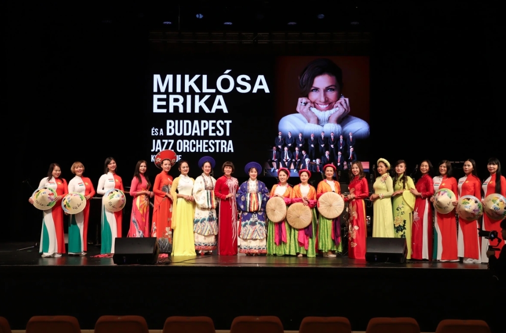vietnamese ao dai shines at international concert in budapest picture 1 vietnamese ao dai shines at international concert in budapest picture 1