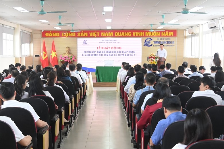 Dh Dien luc phat dong quyen gop, ung ho dong bao khac phuc hau qua bao lut hinh anh 1