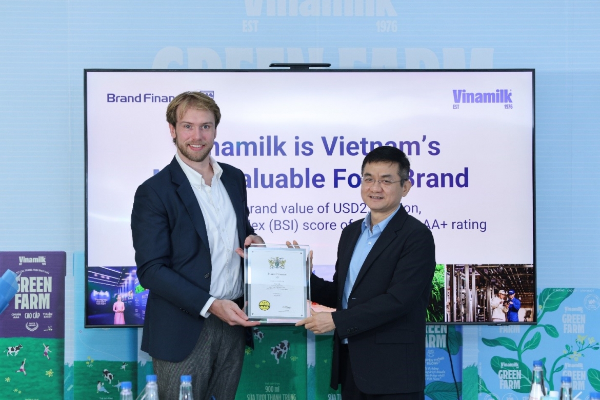 Vinamilk gia nhập nhóm 5% thương hiệu toàn cầu