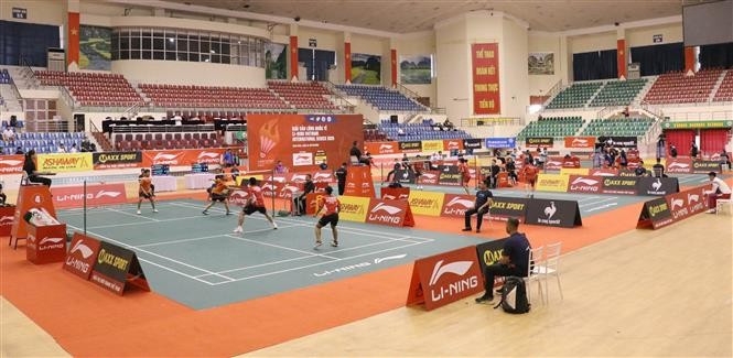 nearly 300 athletes join ninh binh int l badminton tournament picture 1