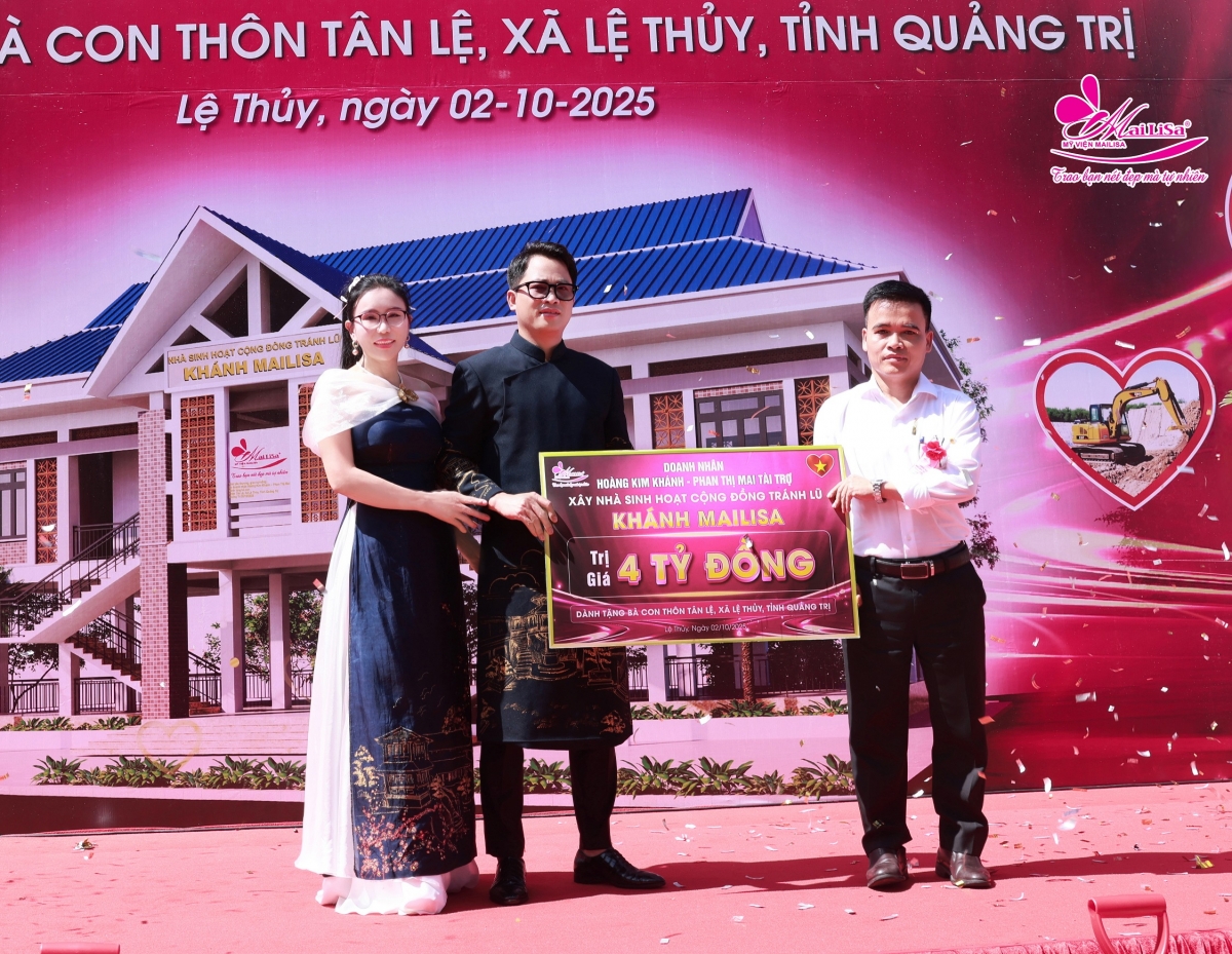 Danh nhân Mailisa chi 4 tỷ đồng xây nhà tránh lũ Quảng Trị