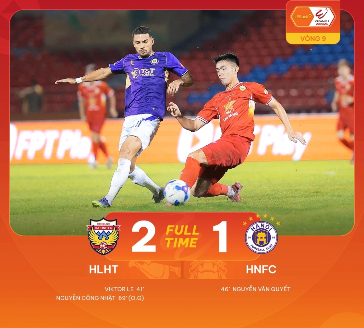 ket qua vong 9 v-league 25 26 ha noi fc guc nga truoc ha tinh hinh anh 1