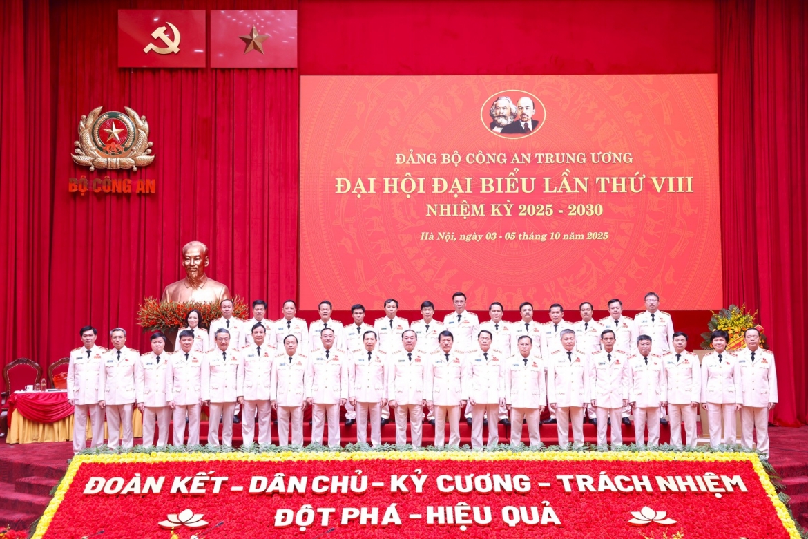be mac Dai hoi dai bieu Dang bo cong an trung uong lan thu viii hinh anh 1