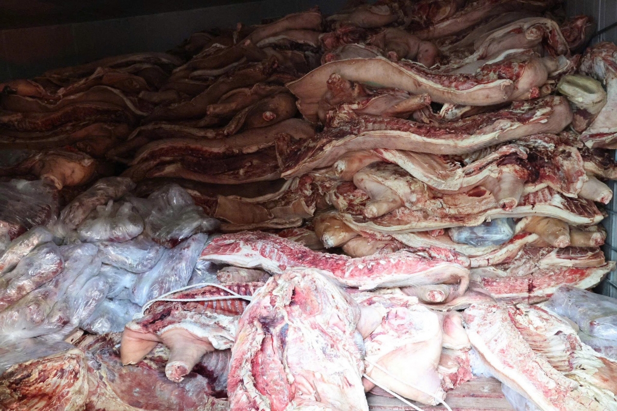 38 tấn thịt lợn nhiễm bệnh suýt bị tuồn ra thị trường