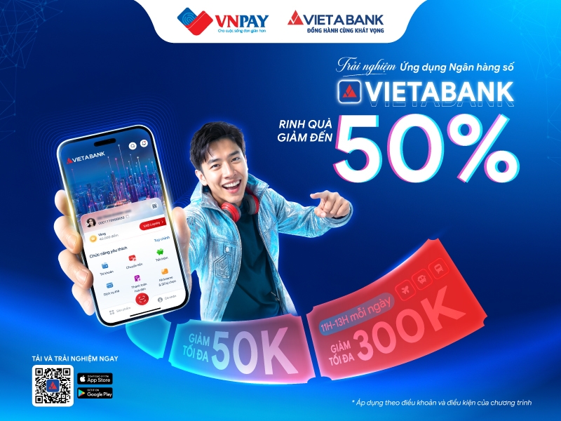 vietabank ra mat nen tang ngan hang so trai nghiem tien ich hien dai, nhan uu dai giam 50 hinh anh 3