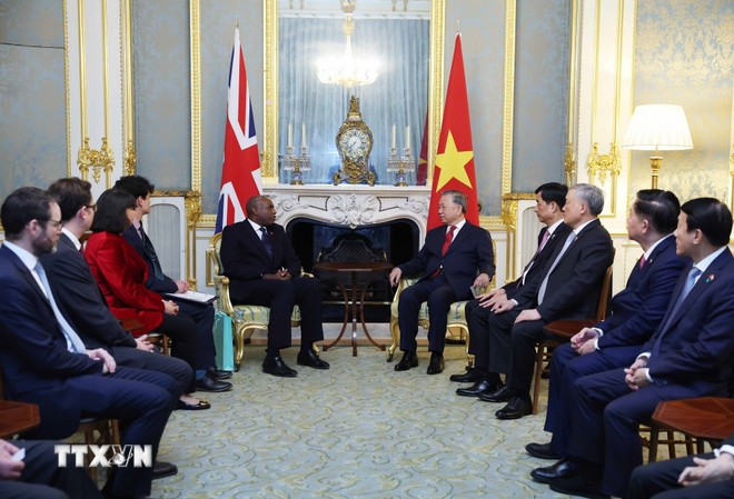 Tổng Bí thư Tô Lâm gặp Phó Thủ tướng Anh David Lammy