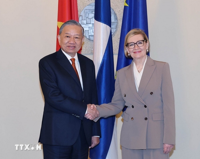 Tổng Bí thư Tô Lâm hội kiến Phó Chủ tịch thứ nhất Quốc hội Phần Lan