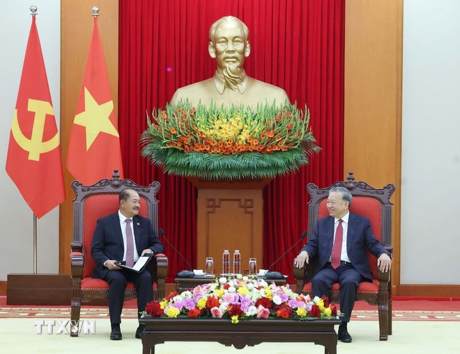 tong bi thu to lam tiep pho thu tuong lao kikeo khaykhamphithoune hinh anh 2