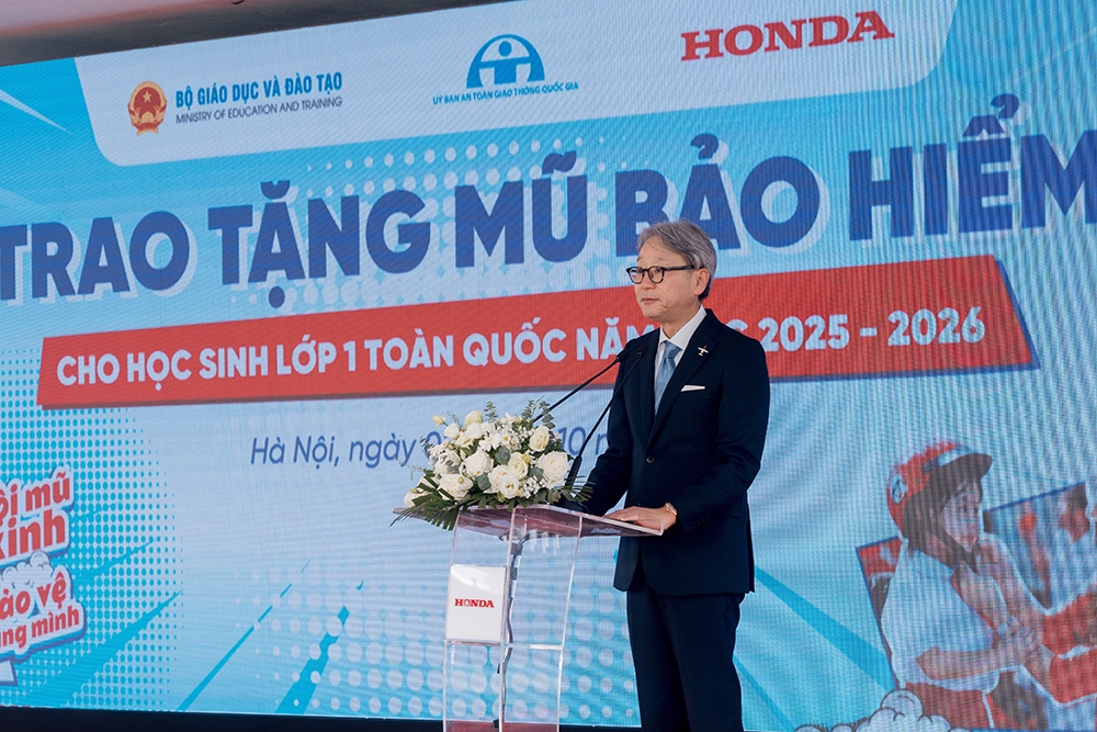 honda trao tang mu bao hiem cho hoc sinh lop 1 toan quoc hinh anh 1