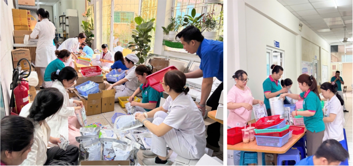 nganh y te tp.hcm gui 10.000 tui thuoc gia dinh ho tro dong bao vung bao, lu phia bac hinh anh 1
