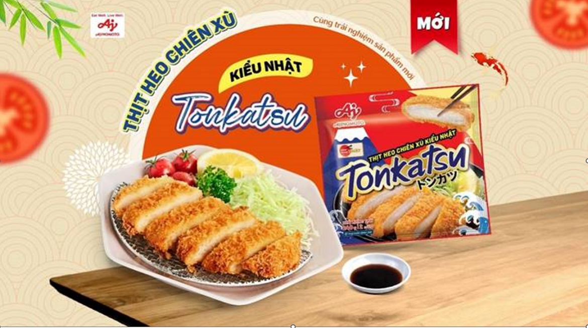 ajinomoto viet nam trinh lang mon thit heo chien xu kieu nhat tonkatsu hinh anh 1