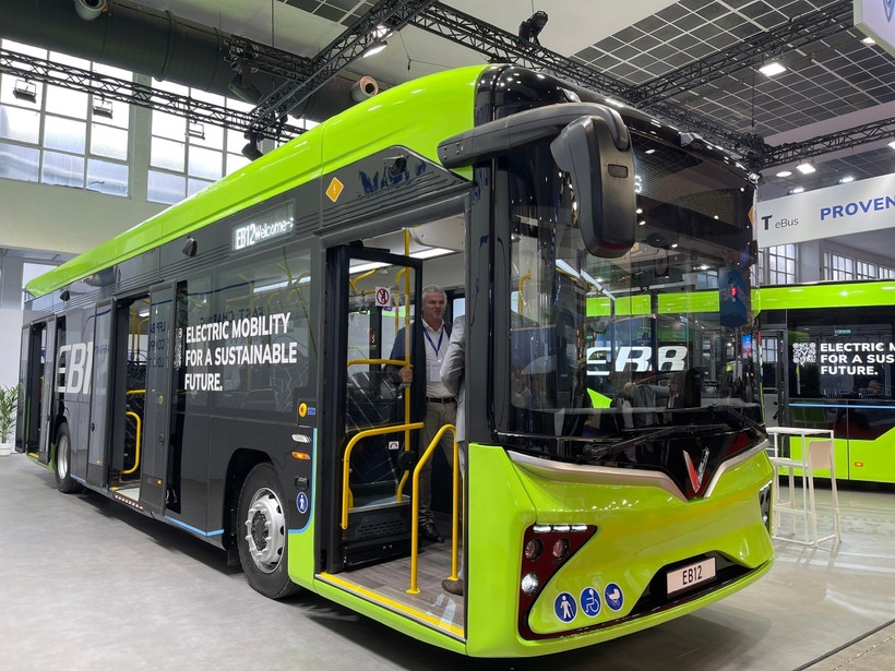 VinFast electric buses introduced at Busworld Europe 2025