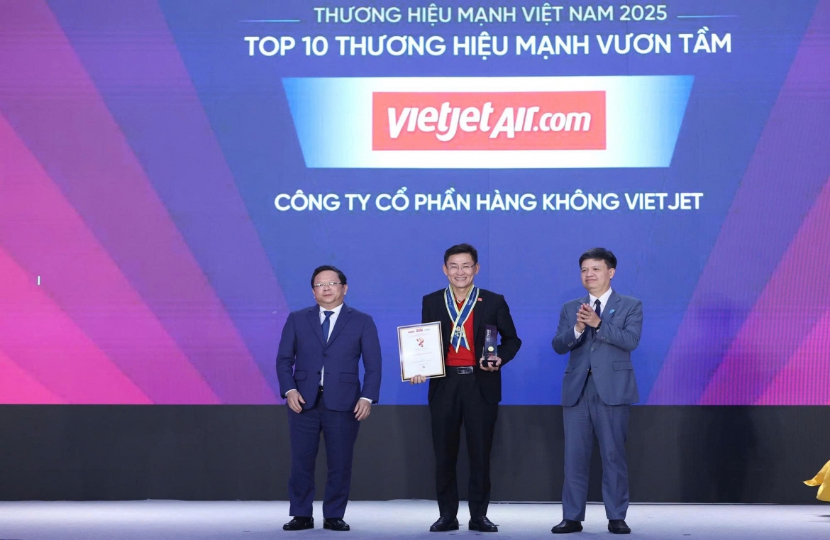Vietjet, Masan, Vinfast... được vinh danh thương hiệu mạnh Việt Nam