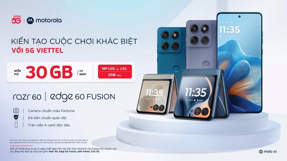 5g viettel dong hanh cung motorola trong chien dich quay tro lai viet nam hinh anh 1