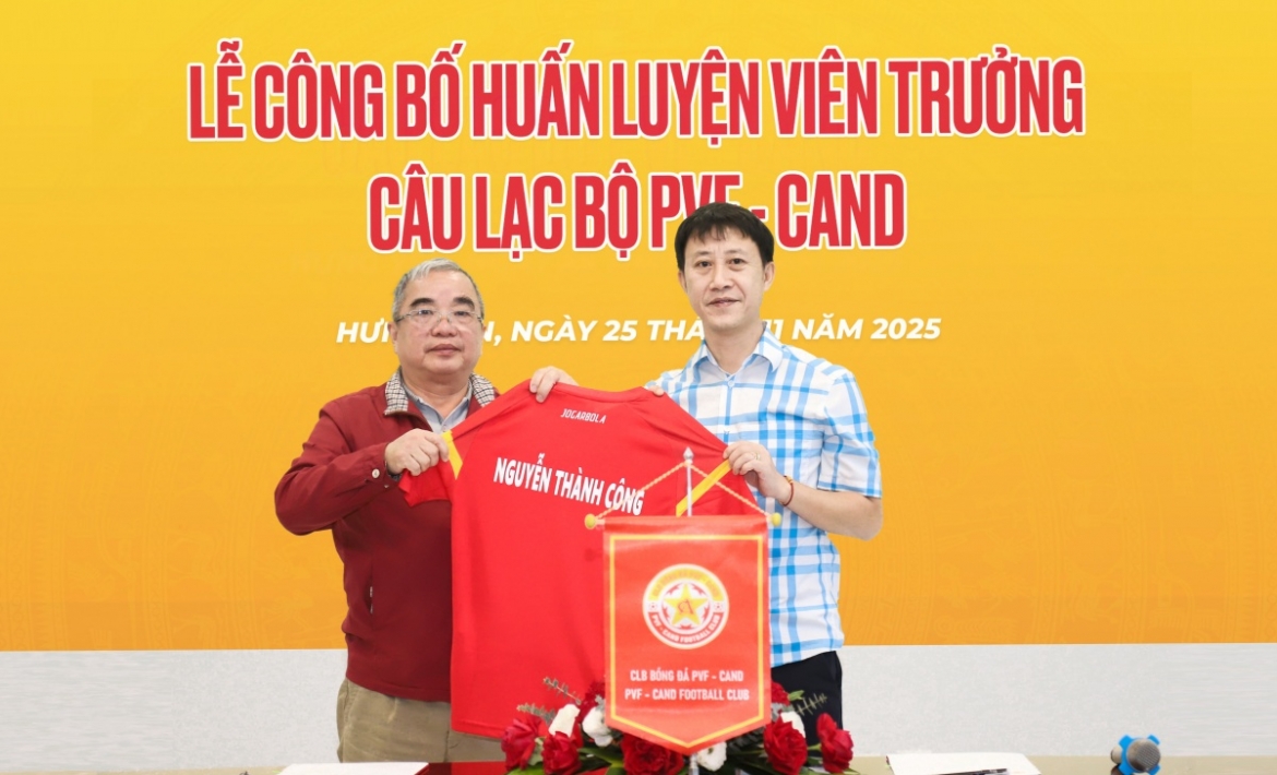 hlv nguyen thanh cong chinh thuc dan dat pvf cand hinh anh 2