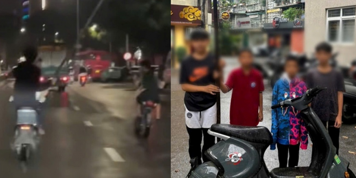 Xử lý nhóm thiếu niên mang hung khí gây náo loạn phố Trần Khát Chân Hà Nội