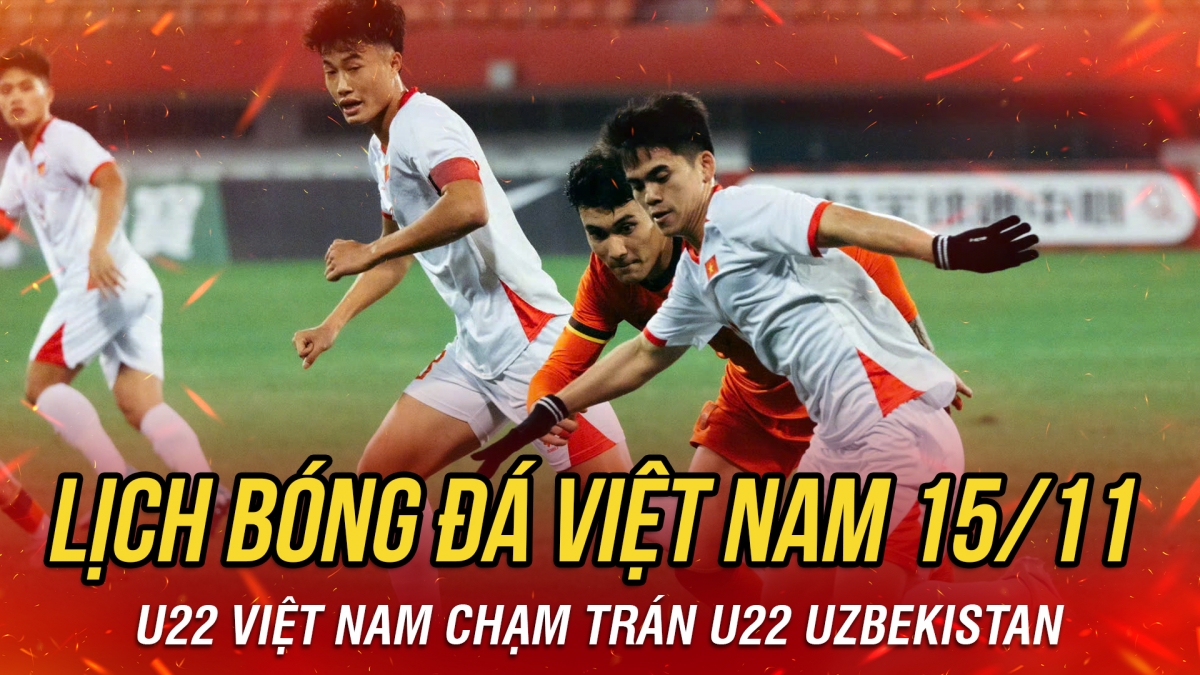 Lịch thi đấu và trực tiếp bóng đá Việt Nam hôm nay 15/11