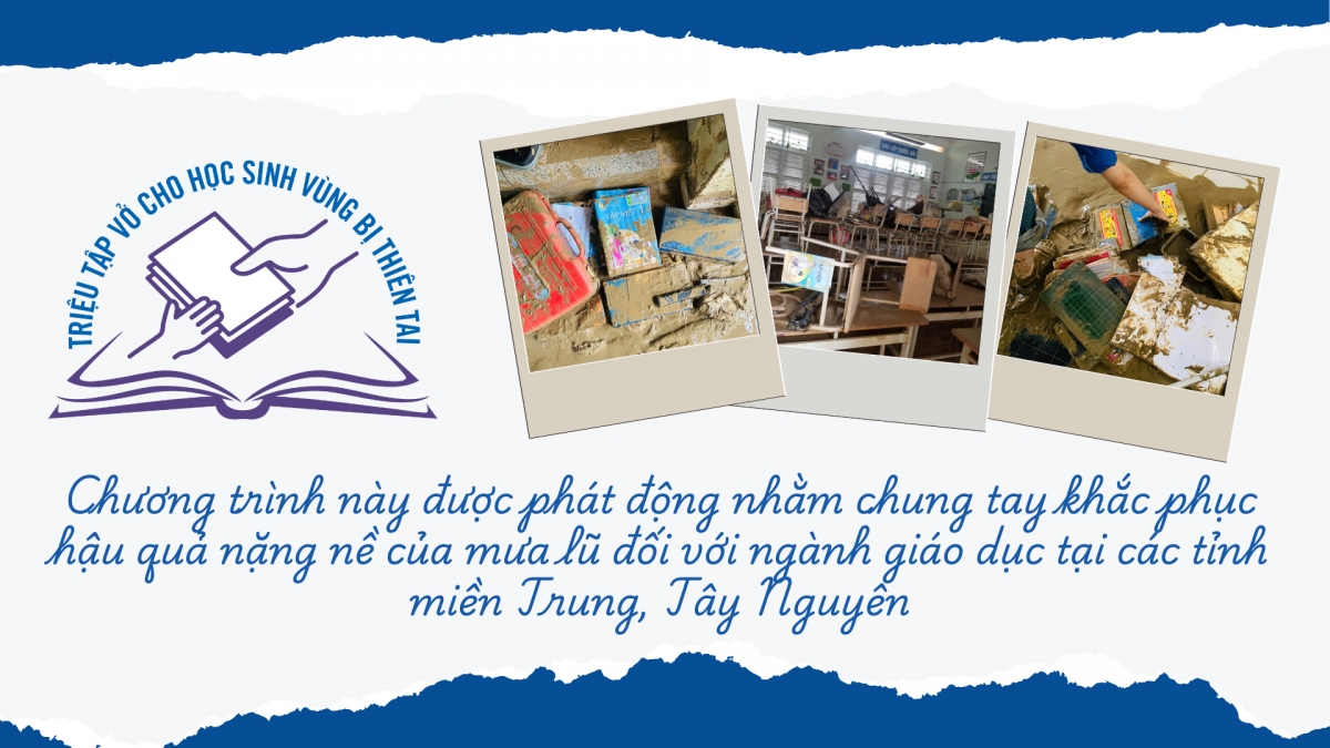 Báo Người Lao Động kêu gọi hỗ trợ tập vở cho học sinh vùng lũ