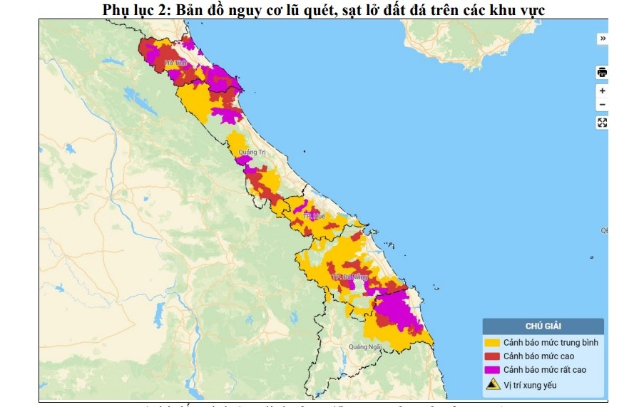 canh bao lu quet, sat lo dat do mua lu tren cac khu vuc tu ha tinh den quang ngai hinh anh 1