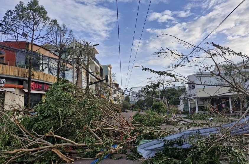 quy nhon streets in gia lai left in ruins after typhoon kalmaegi picture 2