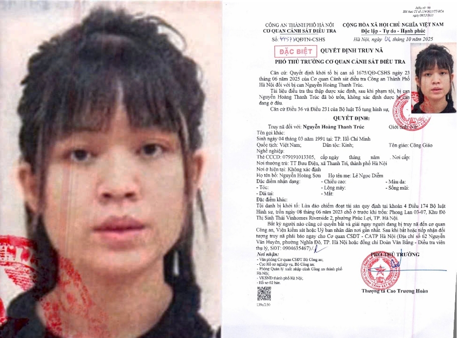Truy nã người phụ nữ lừa đảo chiếm đoạt hơn 5,5 tỷ đồng ở Hà Nội