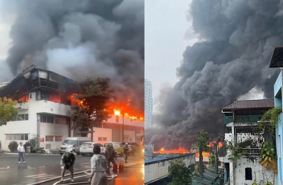 major fire breaks out at hanoi beer factory, no casualties reported picture 1