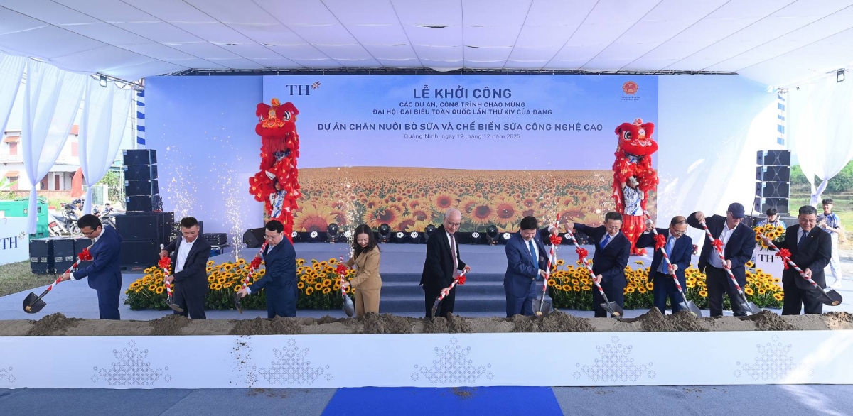 khoi cong du an chan nuoi bo sua va che bien sua cong nghe cao cua tap doan th hinh anh 1